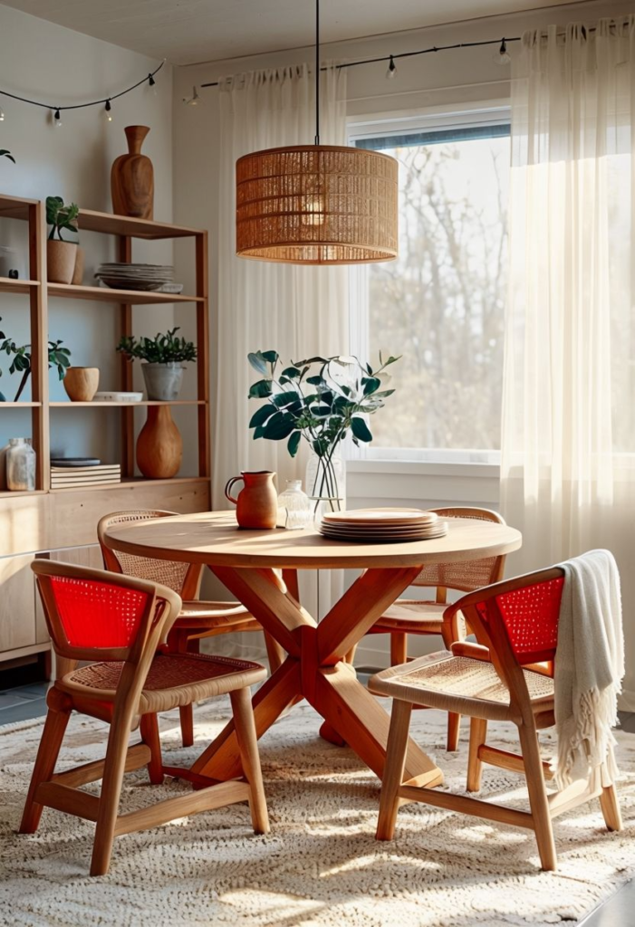 Inviting Modern Farmhouse Dining Area With Natural Light