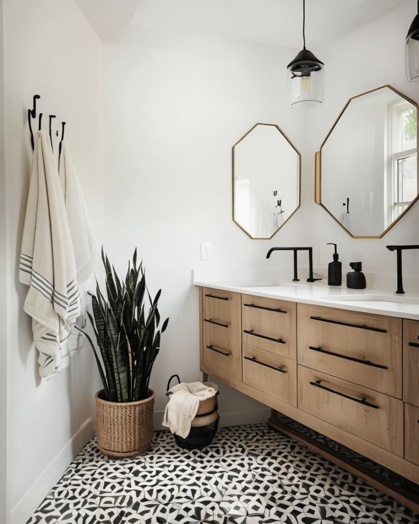 Minimalist Bathroom Design With Elegant Fixtures And Natural Light