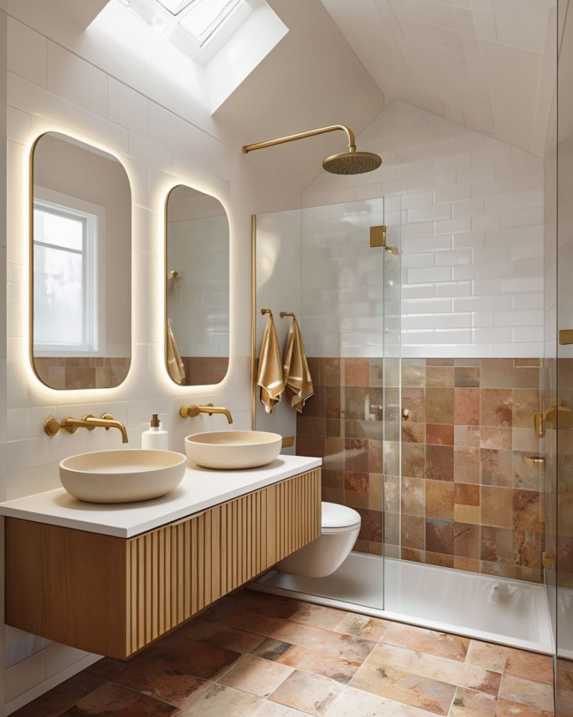 Modern Minimalist Bathroom With Floating Vanity And Sleek Fixtures